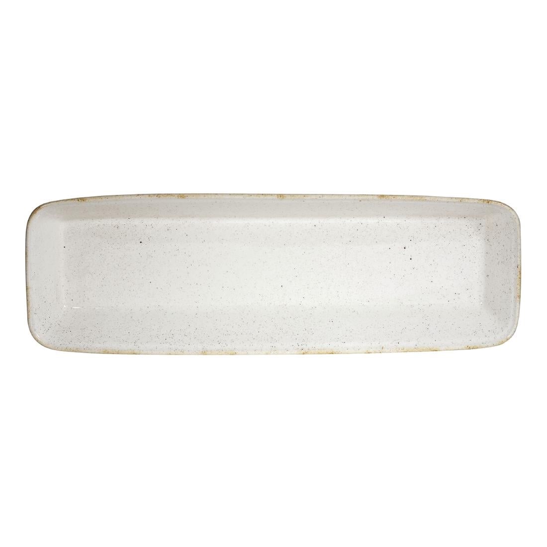 Churchill Stonecast Hints rechthoekige ovenschalen wit 160 x 530mm (2 stuks)