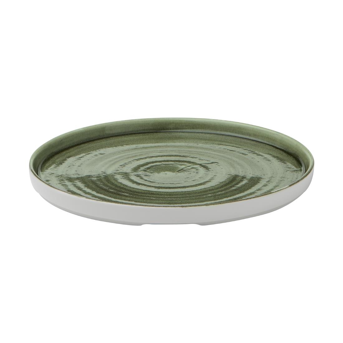 Churchill Stonecast Patina Burnished Green Bord Met Opstaande Rand 25.9cm (6 stuks)