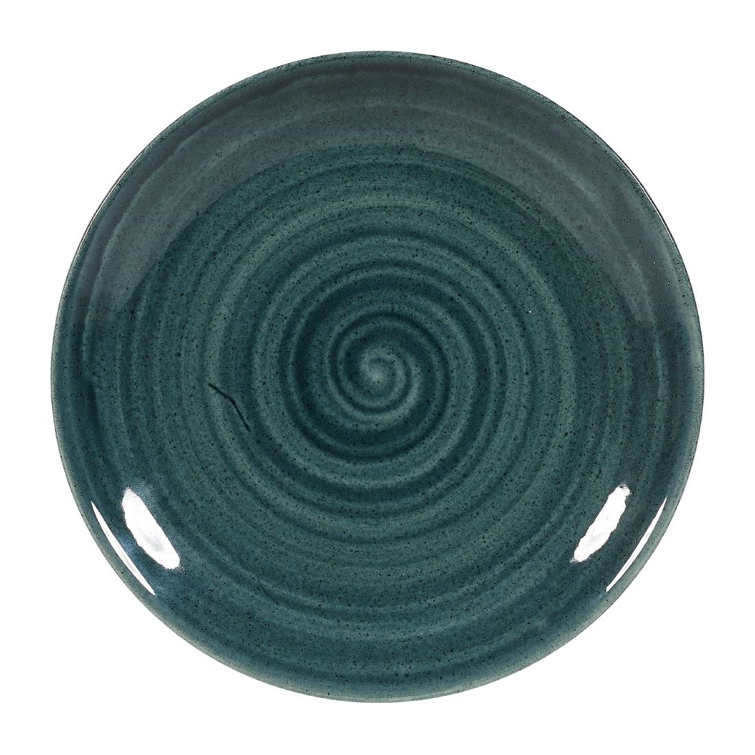 Churchill Stonecast Patina Rustic Teal Evolve Coupe Bord 16.5cm (12 stuks)