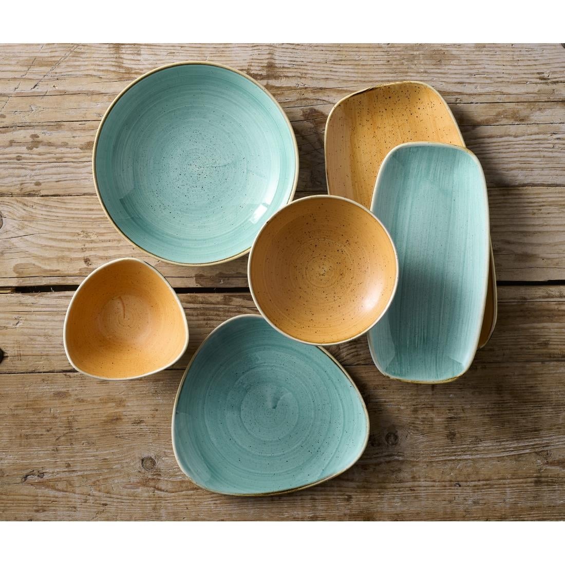 Churchill Stonecast Tangerine Chefs' Oblong No. 3 Borden (12 stuks)