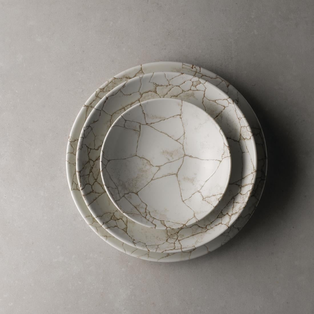 Churchill Studio Prints Kintsugi Agaat Grey Schalen 248mm (12 stuks)