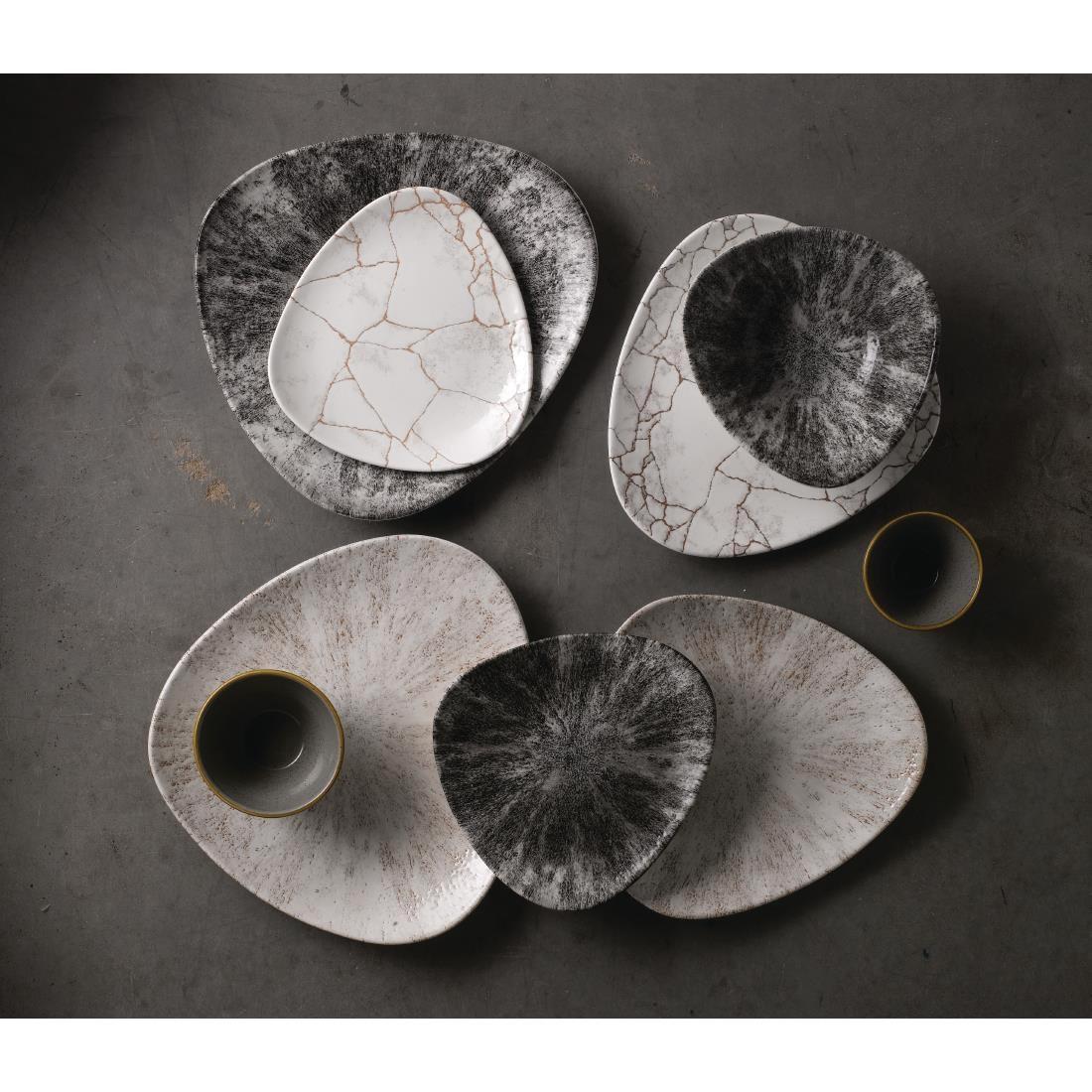 Churchill Studio Prints Kintsugi Agate Grey Lotus Borden 254mm (12 stuks)