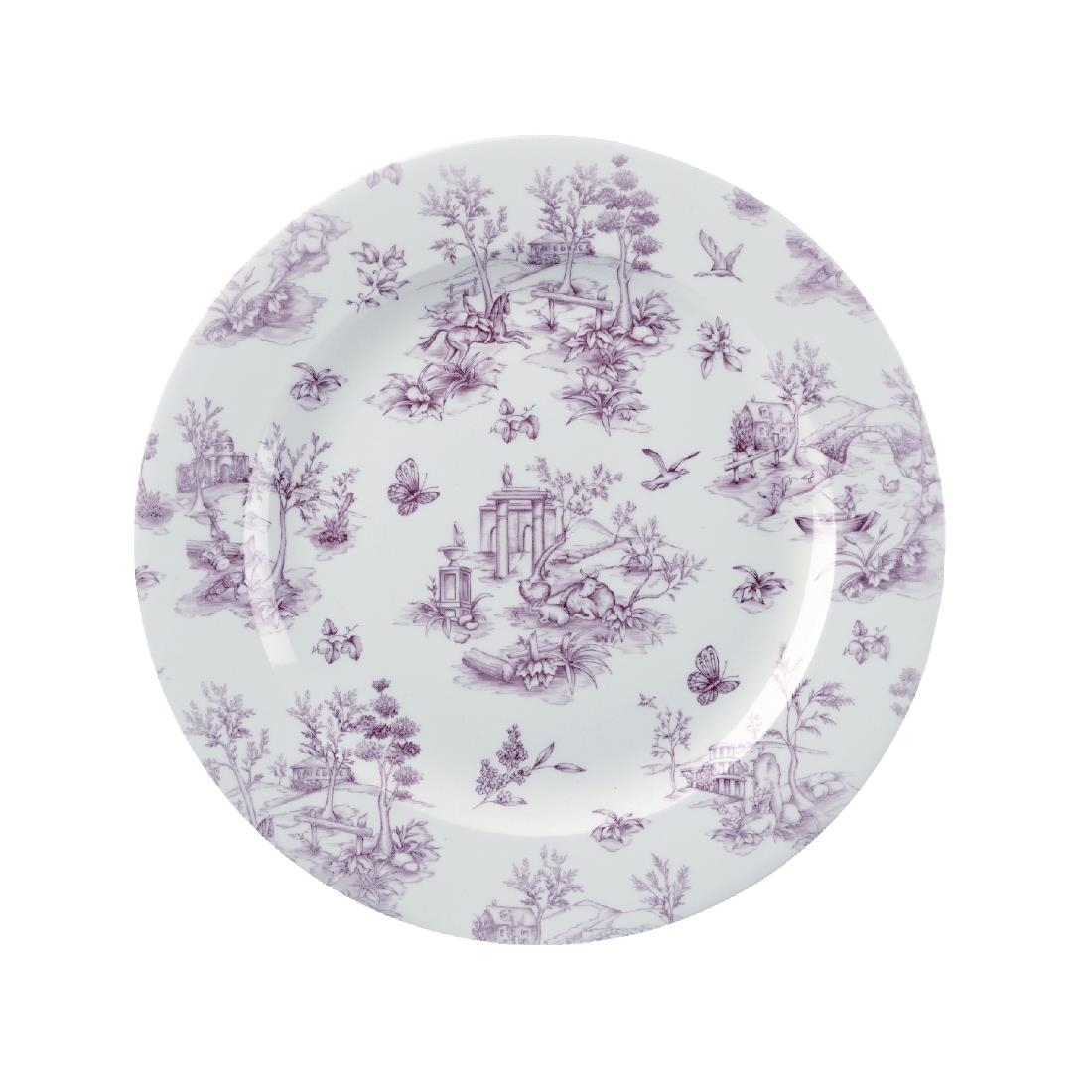 Churchill Toile Cranberry Bord 30.5cm (6 stuks)