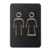 Europeel Pictogram Bord Mannen/Vrouwen Zwart