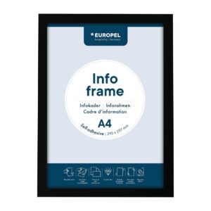 Europel Infokader / Zelfklevende Set Van 2 Stuks A4 Zwart