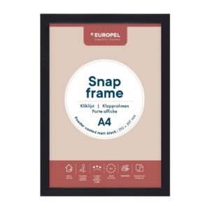 Europel Klapframe A4 25mm Mat Zwart