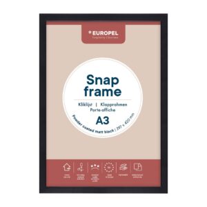 Europel Kliklijst A3 25mm Mat Zwart