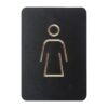 Europel Pictogram Bord Vrouw Zwart