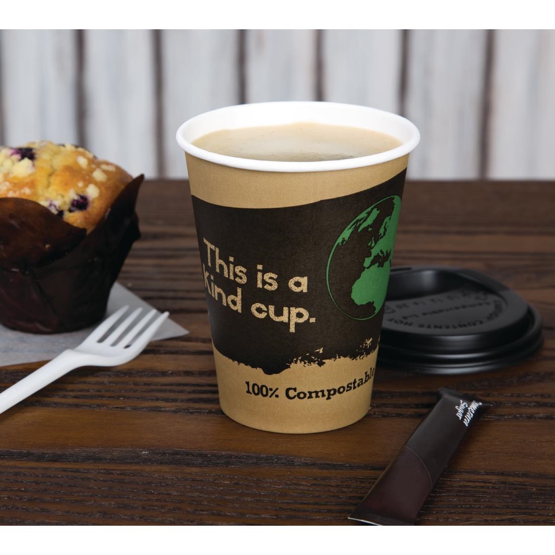 fiesta compostable composteerbare koffiebekers enkelwandig bruin 34cl (1000 stuks) Fiesta Compostable composteerbare koffiebekers enkelwandig bruin 34cl (1000 stuks)