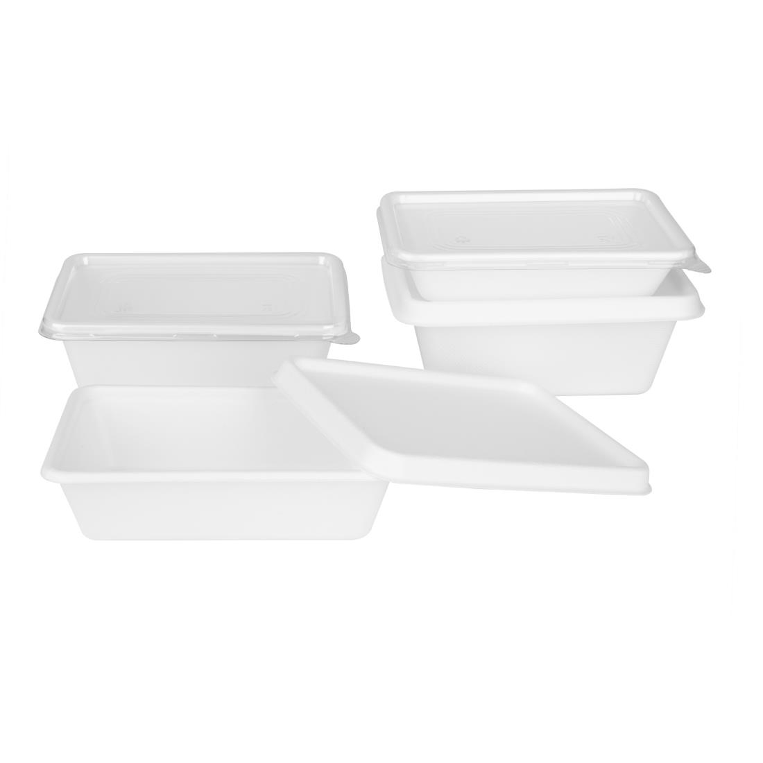 Fiesta Composteerbare Bagasse Voedselcontainer Bases 800ml (100 stuks)