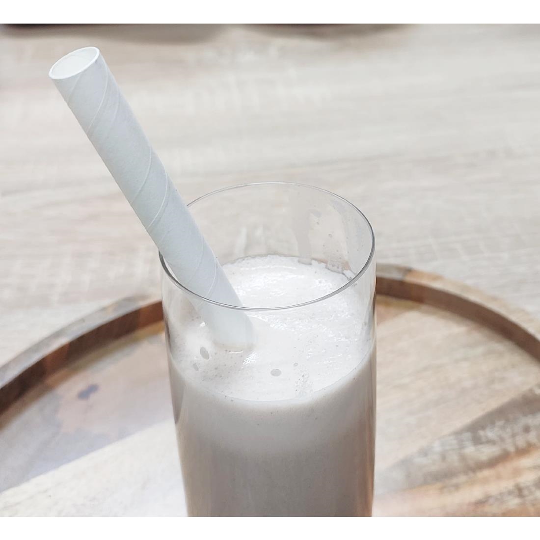 Fiesta Composteerbare Bubble Tea Rietje Wit 12X210mm (150 stuks)