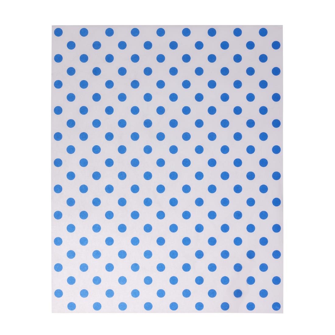 Fiesta Composteerbare Burger Wraps Blauwe Stip 250x200mm (200 stuks)