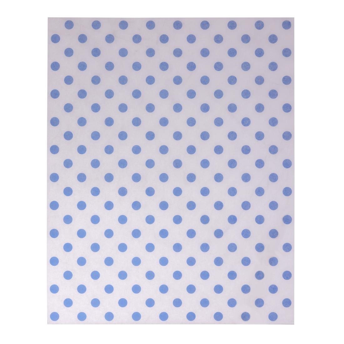 Fiesta Composteerbare Burger Wraps Blauwe Stip 250x200mm (200 stuks)