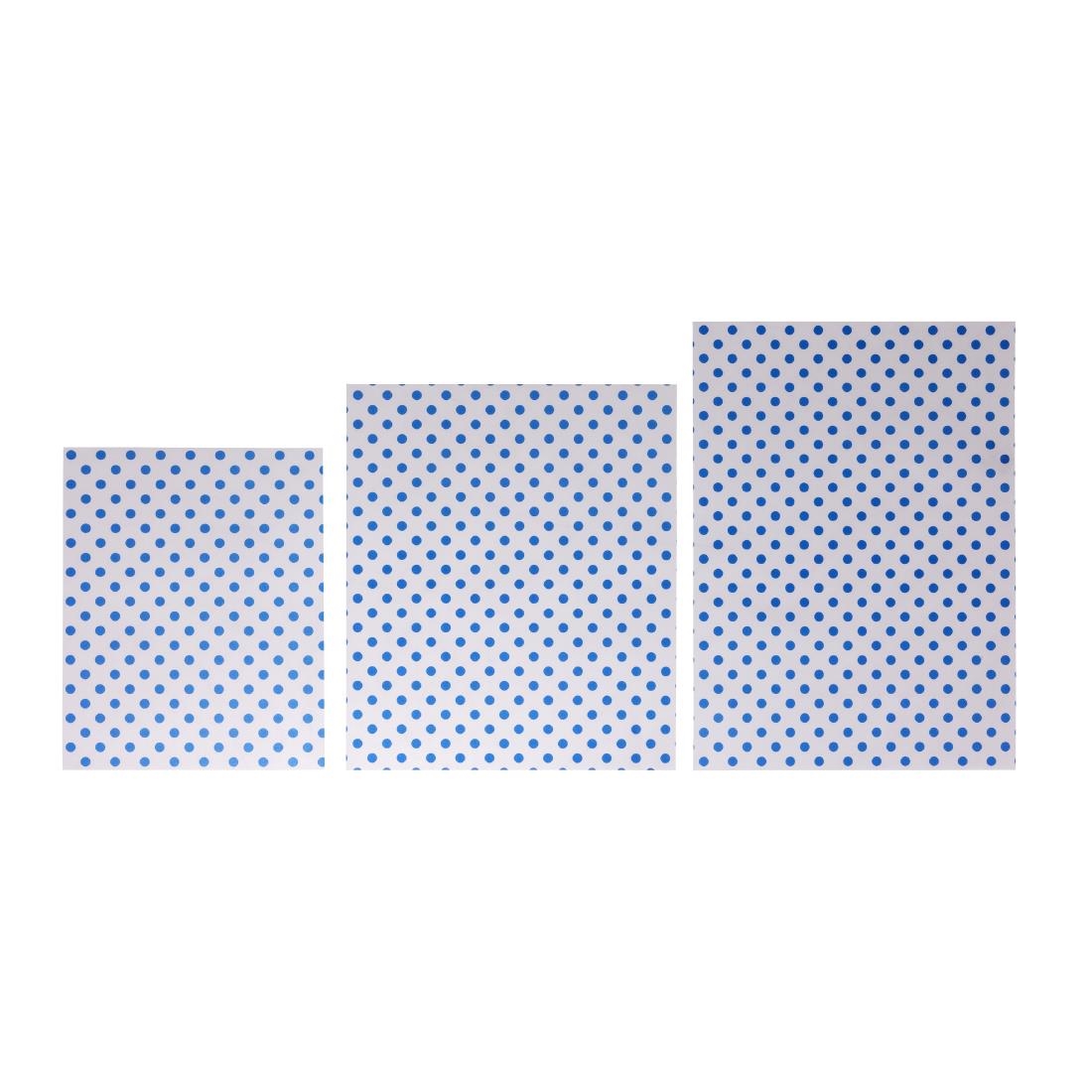 Fiesta Composteerbare Burger Wraps Blauwe Stip 250x200mm (200 stuks)