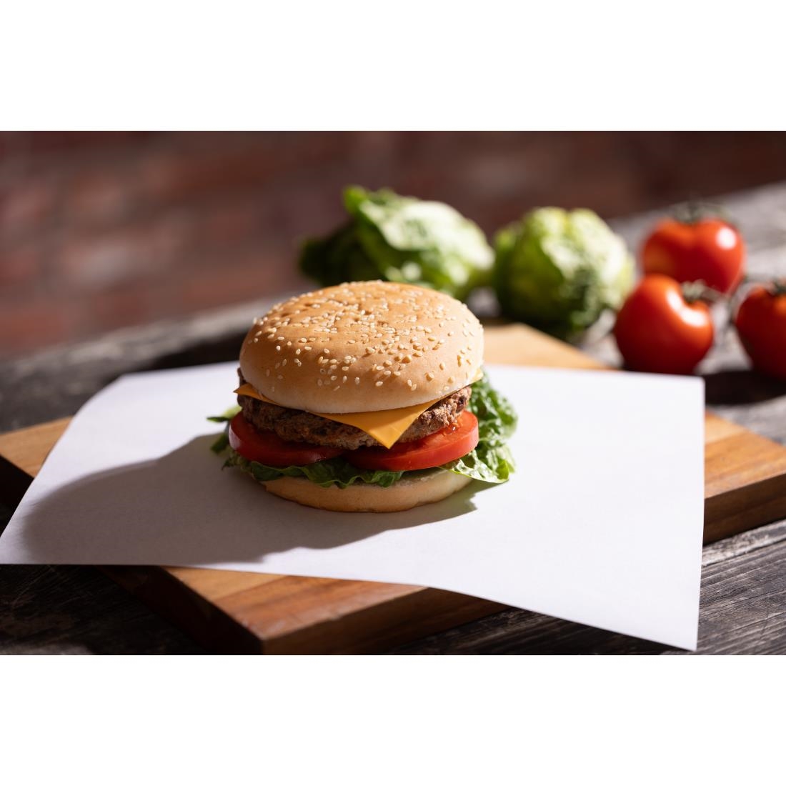 Fiesta Composteerbare Burger Wraps Wit 250x300mm (200 stuks)