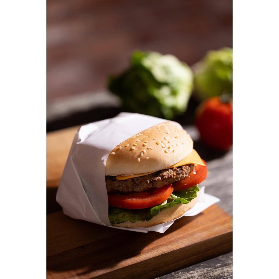 Fiesta Composteerbare Burger Wraps Wit 250x300mm (200 stuks)