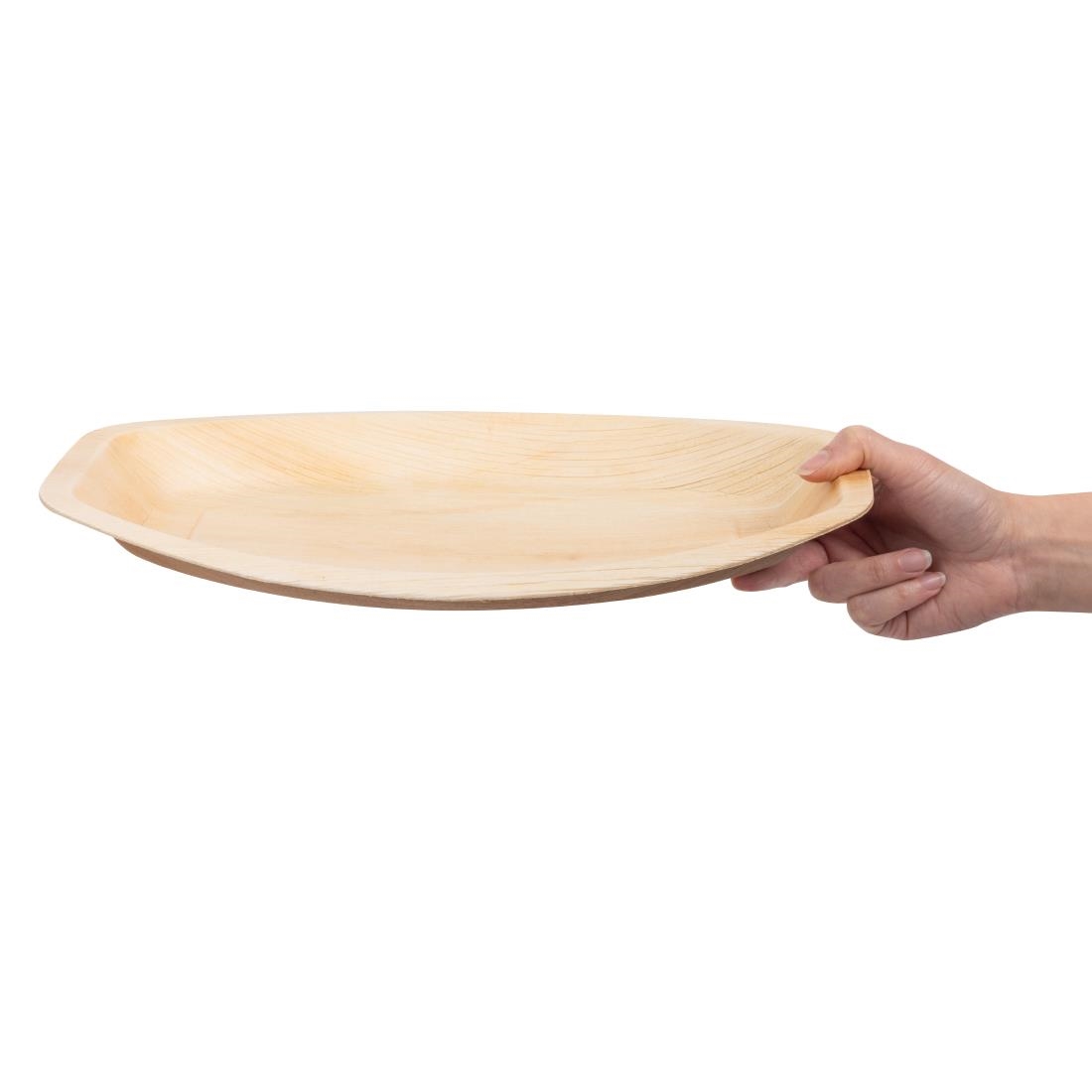 Fiesta Composteerbare Ovale Palmblad Borden 360mm (100 stuks)