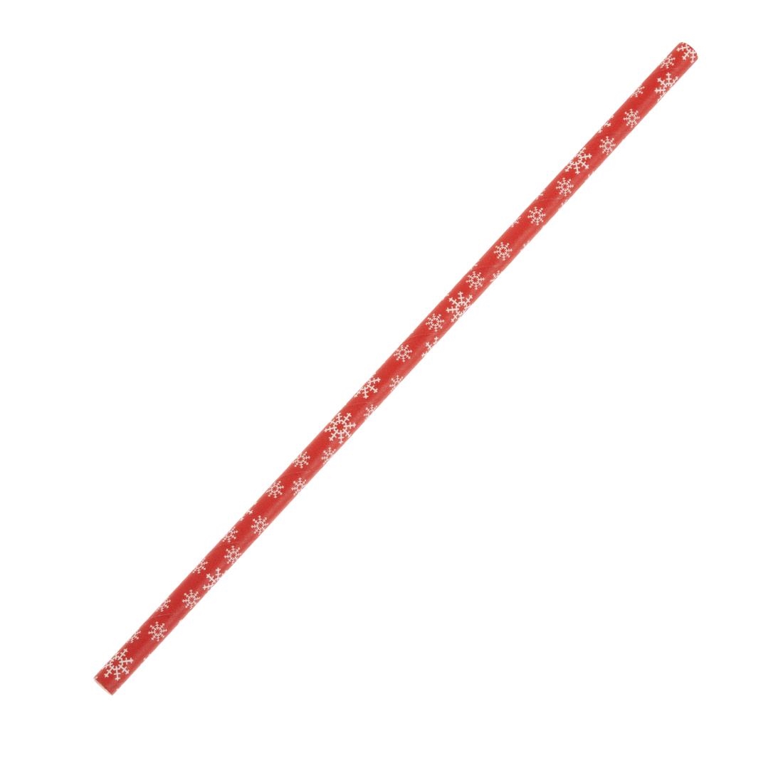 Fiesta Composteerbare Sneeuwvlok Papieren Rietjes 210mm (250 stuks)
