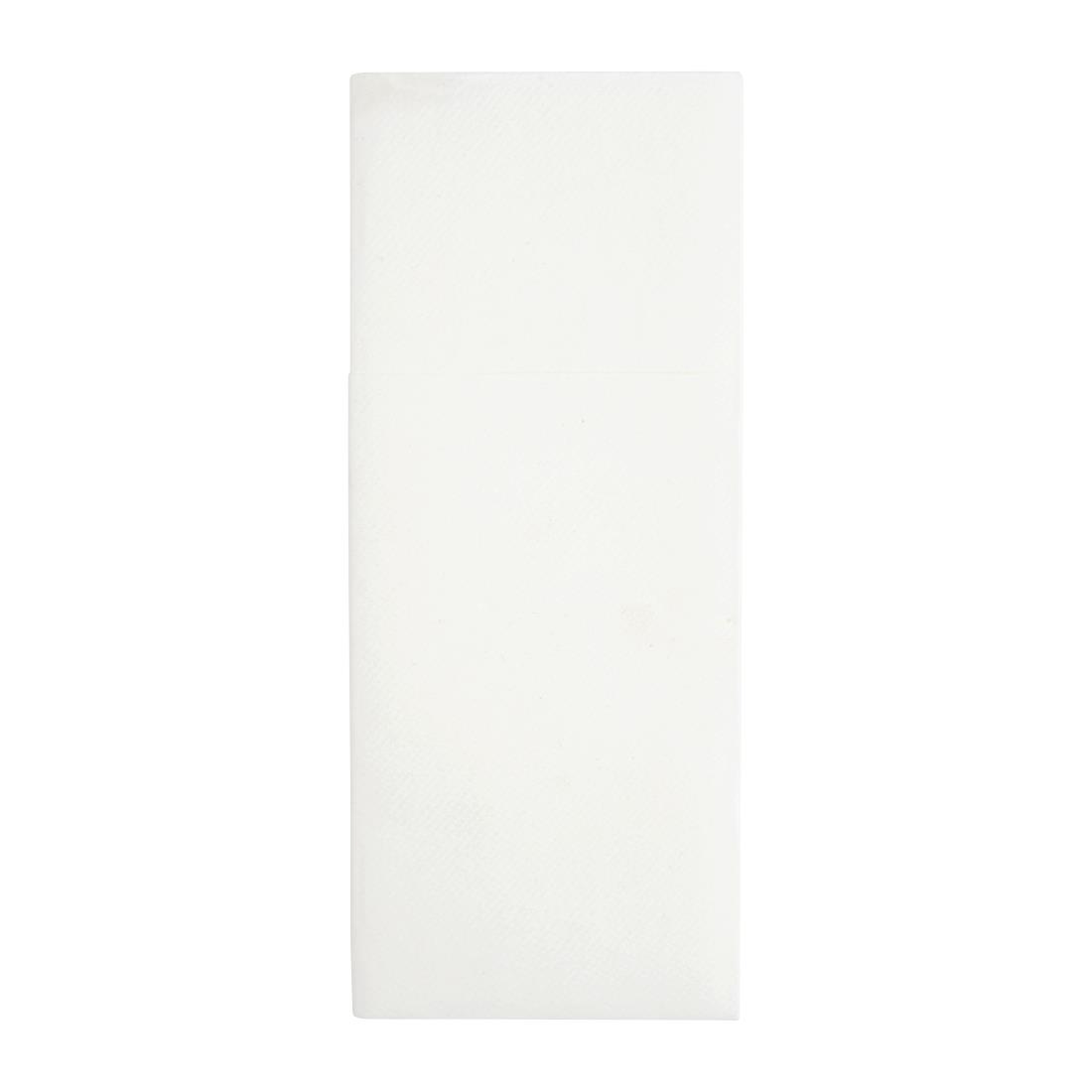 Fiesta Recyclebaar Premium Tablin Dinerservet Wit 48x40cm Airlaid Pocket Fold (400 stuks)