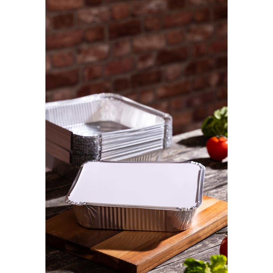 Fiesta Recyclebare Deksels Voor Diepe/Ondiepe Foliecontainers (200 Stuks)