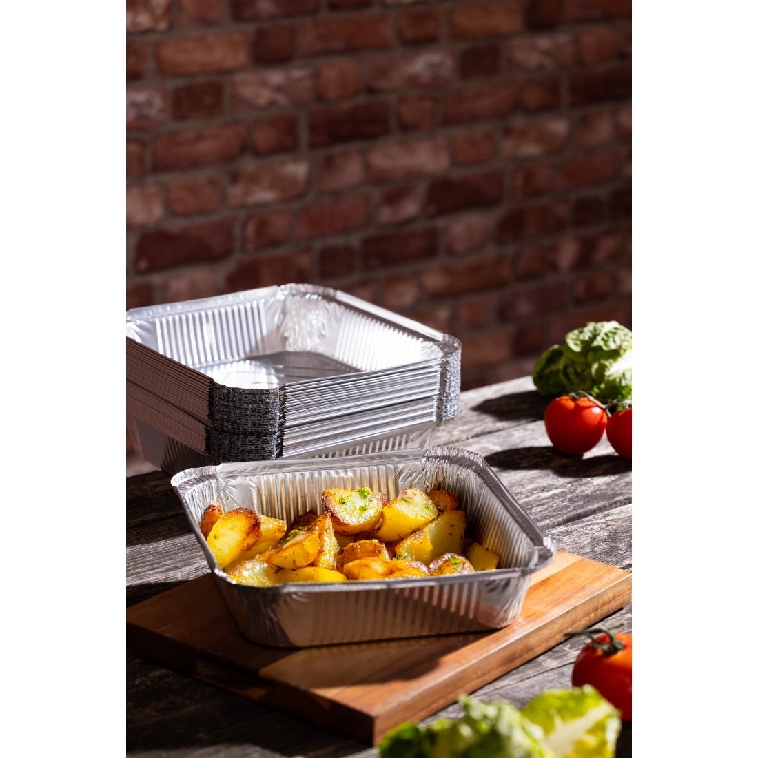 Fiesta Recyclebare Diepe Foliecontainers 2100ml (200 Stuks)