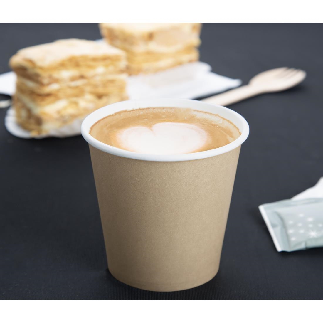 Fiesta Recyclebare Hot Cups Enkelwandig Kraft 170ml (1000 stuks)