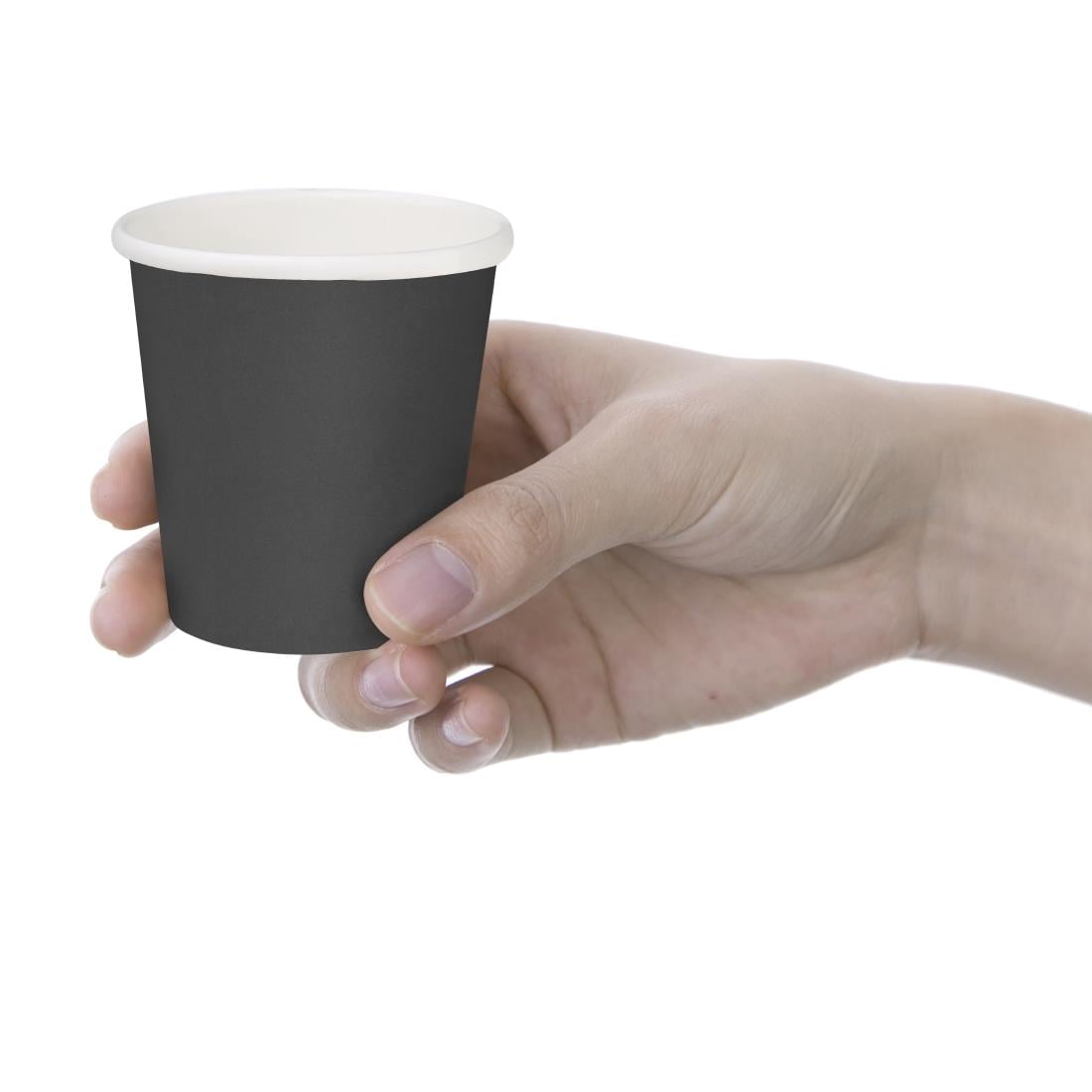 Fiesta Recyclebare Hot Cups Enkelwandig Zwart 170ml (1000 stuks)