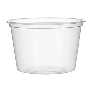 Fiesta recyclebare plastic magnetronbestendige delicatessenpotten 100ml (100 stuks)
