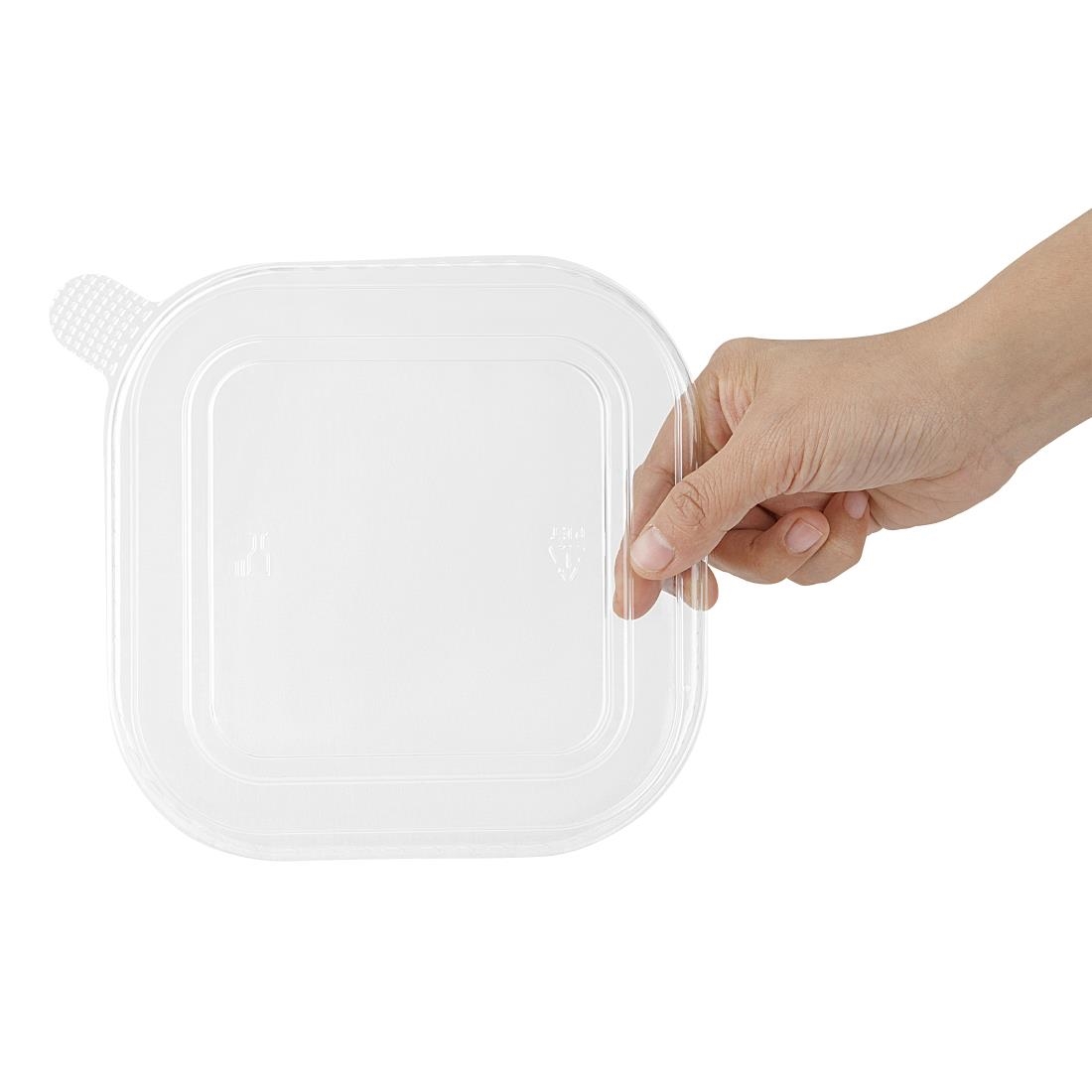 Fiesta Recycleerbare Pet Deksel Voor Vierkante Containerbodems (300 stuks)