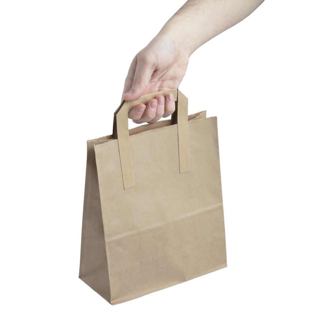 fiesta recycleerbare platte handvatten bruine papieren tassen medium (250 stuks) Fiesta Recycleerbare Platte Handvatten Bruine Papieren Tassen Medium (250 stuks)
