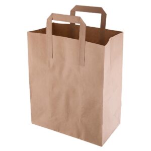 Fiesta Recycleerbare Platte Handvatten Bruine Papieren Tassen Medium (250 stuks)