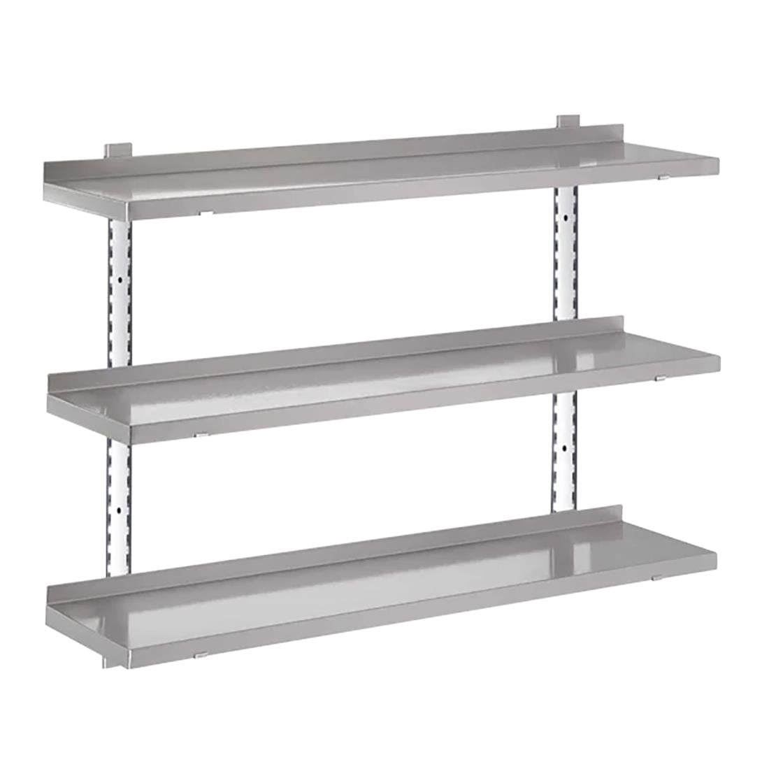 Gastro-M Compleet wandrek 3 niveaus 120x40cm - volledige montageset (excl. schroeven)