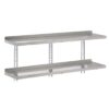 Gastro-M complete legbordenset 2 niveaus 140x40cm - volledige montageset (excl. schroeven)