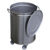 Gastro M RVS afvalemmer op wielen met deksel 50Ltr