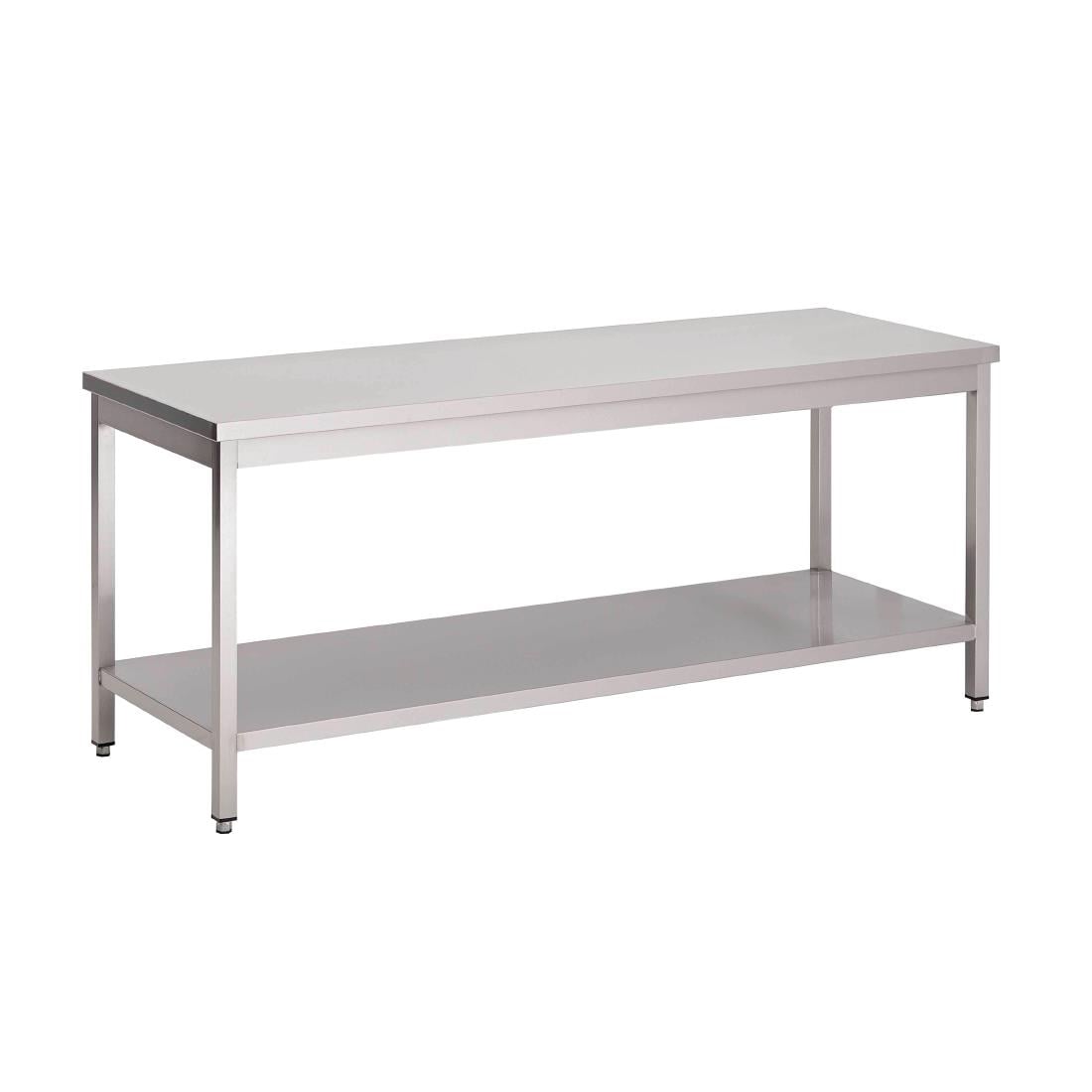 gastro m rvs werktafel met onderblad 85x70x70cm Gastro M RVS werktafel met onderblad 85x70x70cm