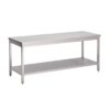 Gastro M RVS werktafel met onderblad 88x120x70cm