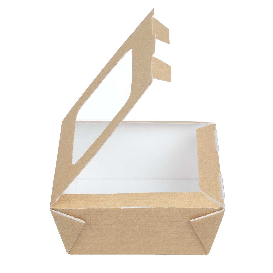 huhtamaki recyclebare kartonnen bakken met venster medium 1070ml (270 stuks) Huhtamaki recyclebare kartonnen bakken met venster medium 1070ml (270 stuks)