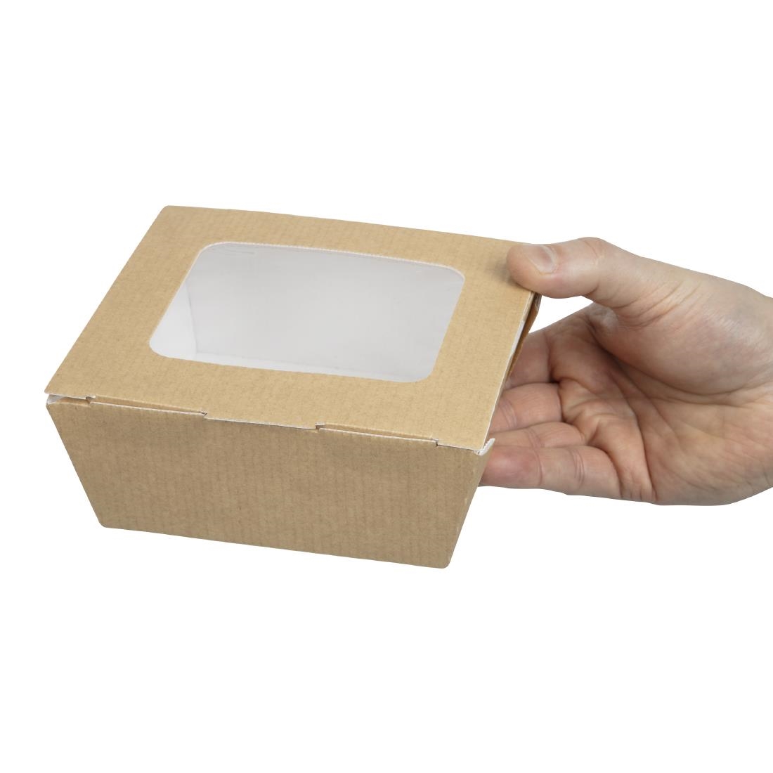 huhtamaki recyclebare kartonnen bakken met venster medium 1070ml (270 stuks) Huhtamaki recyclebare kartonnen bakken met venster medium 1070ml (270 stuks)