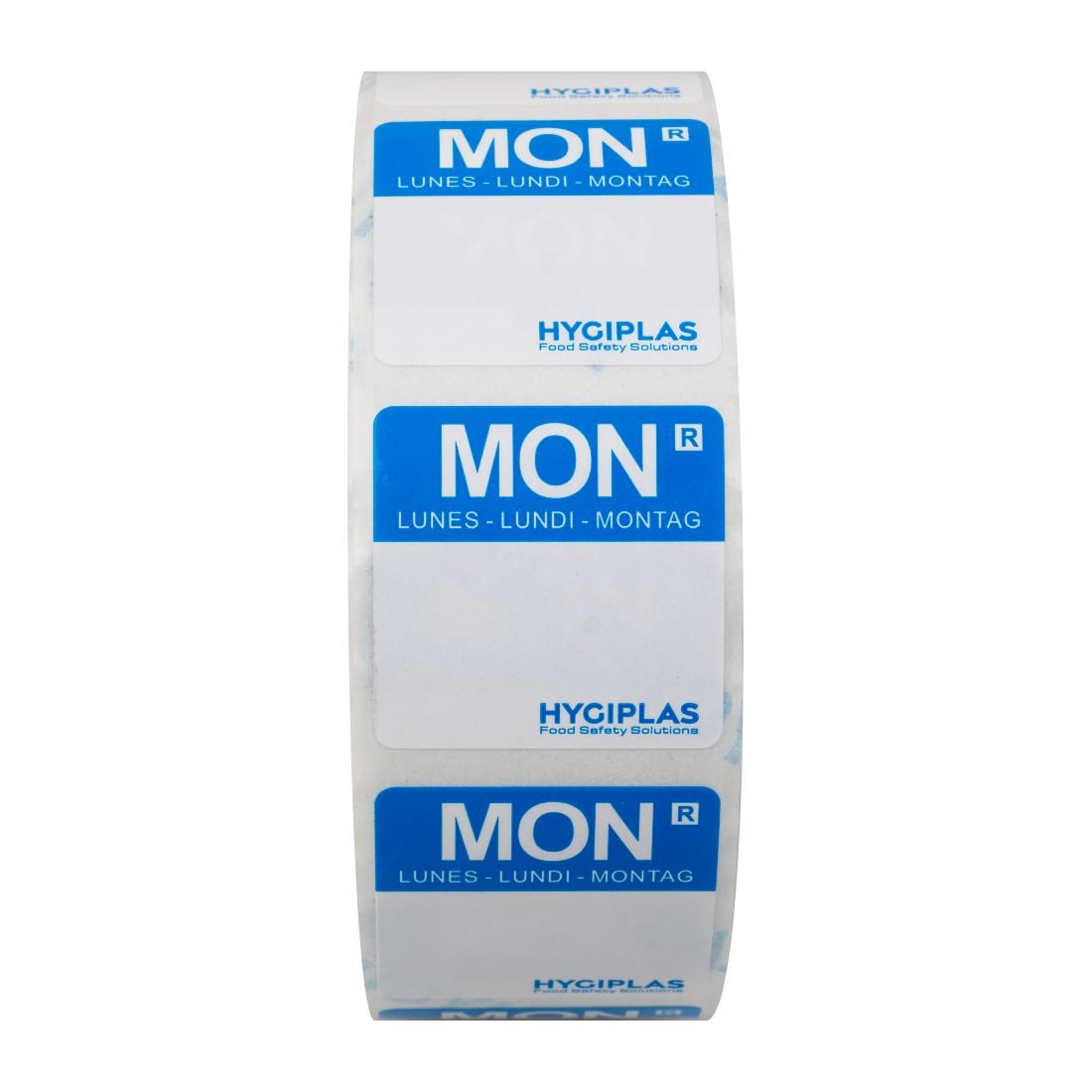 Hygiplas afneembare blanco kleurcode voedseletiketten maandag (1000 stuks)