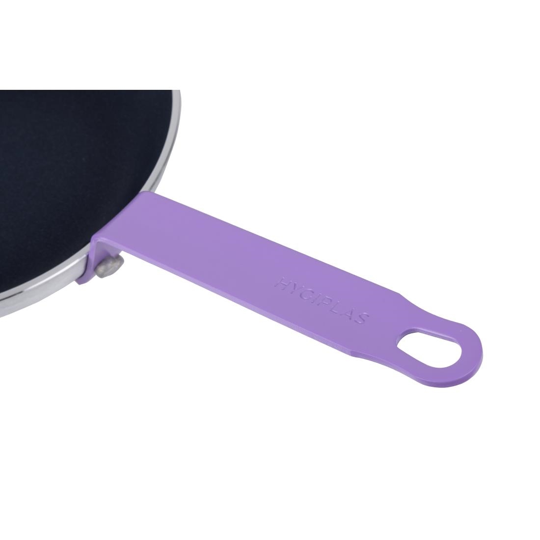 Hygiplas Aluminium Antiaanbak Teflon Platinum Plus Koekenpan met Paarse Handgreep 24cm