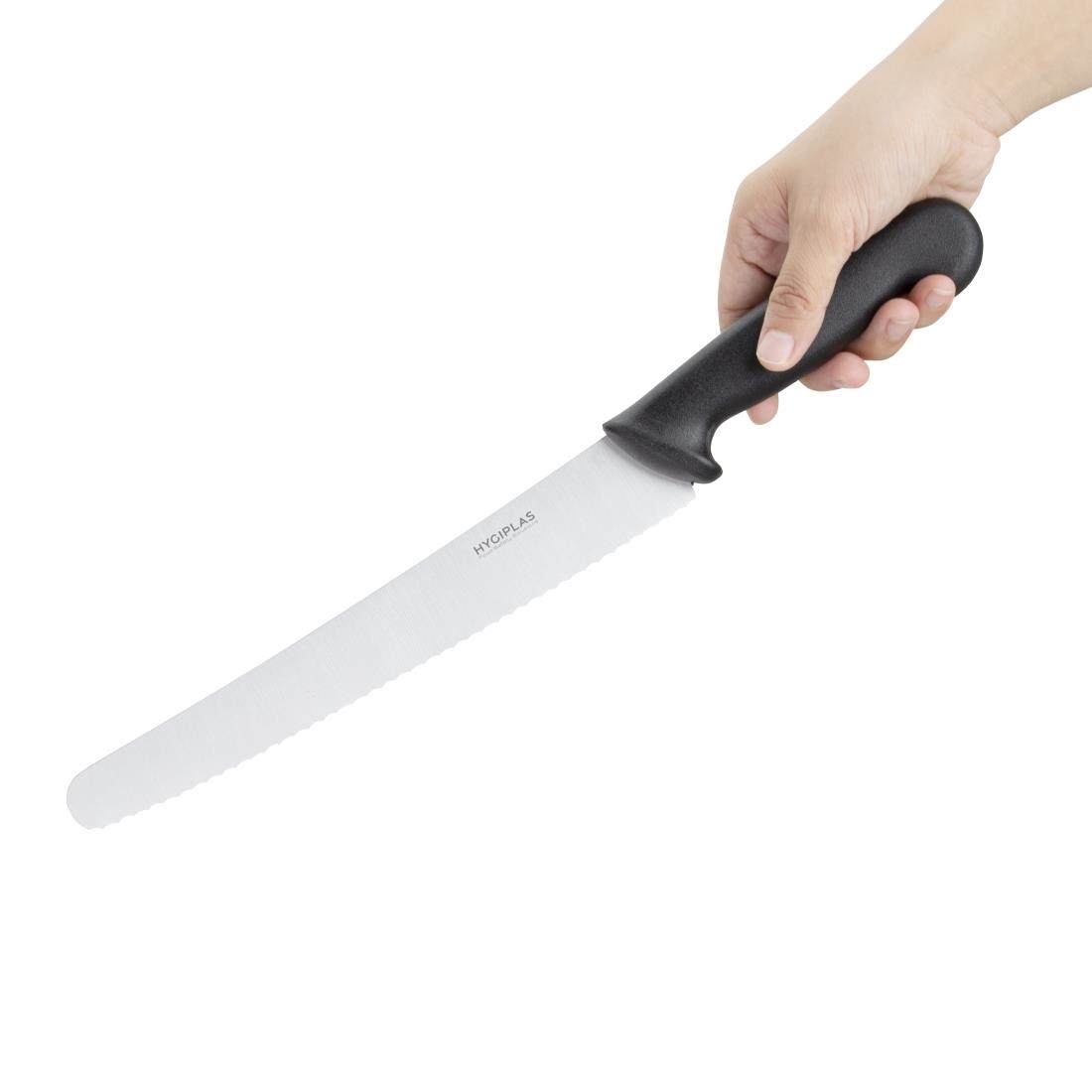 Hygiplas gekarteld gebakmes zwart 25,4cm