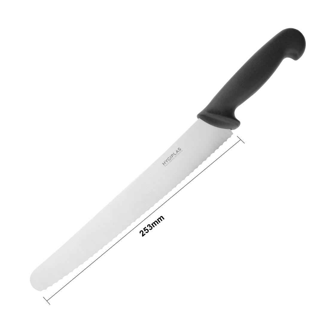 Hygiplas gekarteld gebakmes zwart 25,4cm