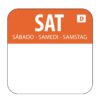 Hygiplas oplosbare blanco kleurcode voedseletiketten zaterdag (1000 stuks)