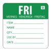 Hygiplas oplosbare kleurcode voedseletiketten vrijdag (250 stuks)