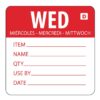 Hygiplas oplosbare kleurcode voedseletiketten woensdag (250 stuks)