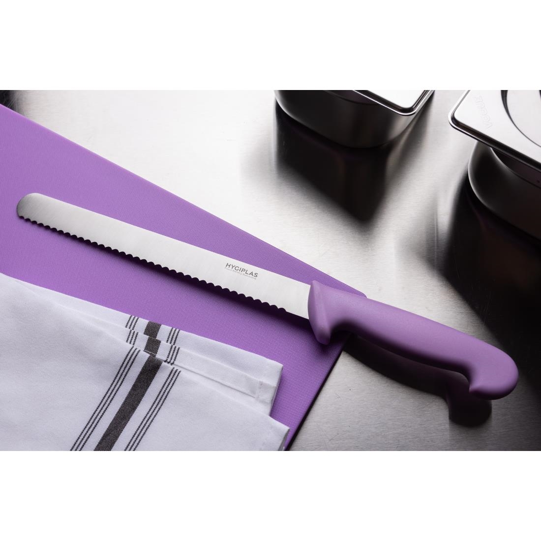 Hygiplas Snijmes Gekarteld Paars 24.8cm