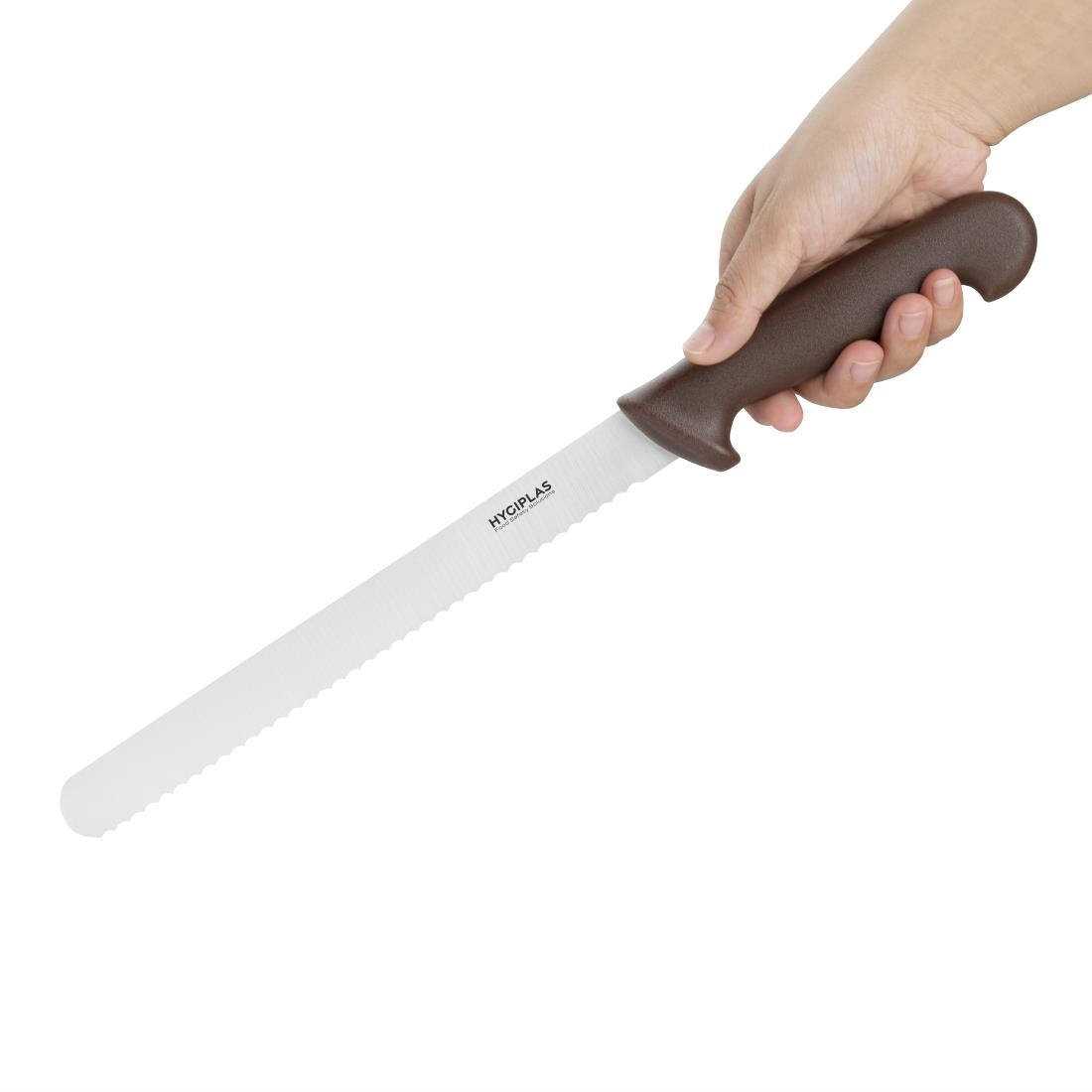 Hygiplas Snijmes Getand Bruin 24.8cm