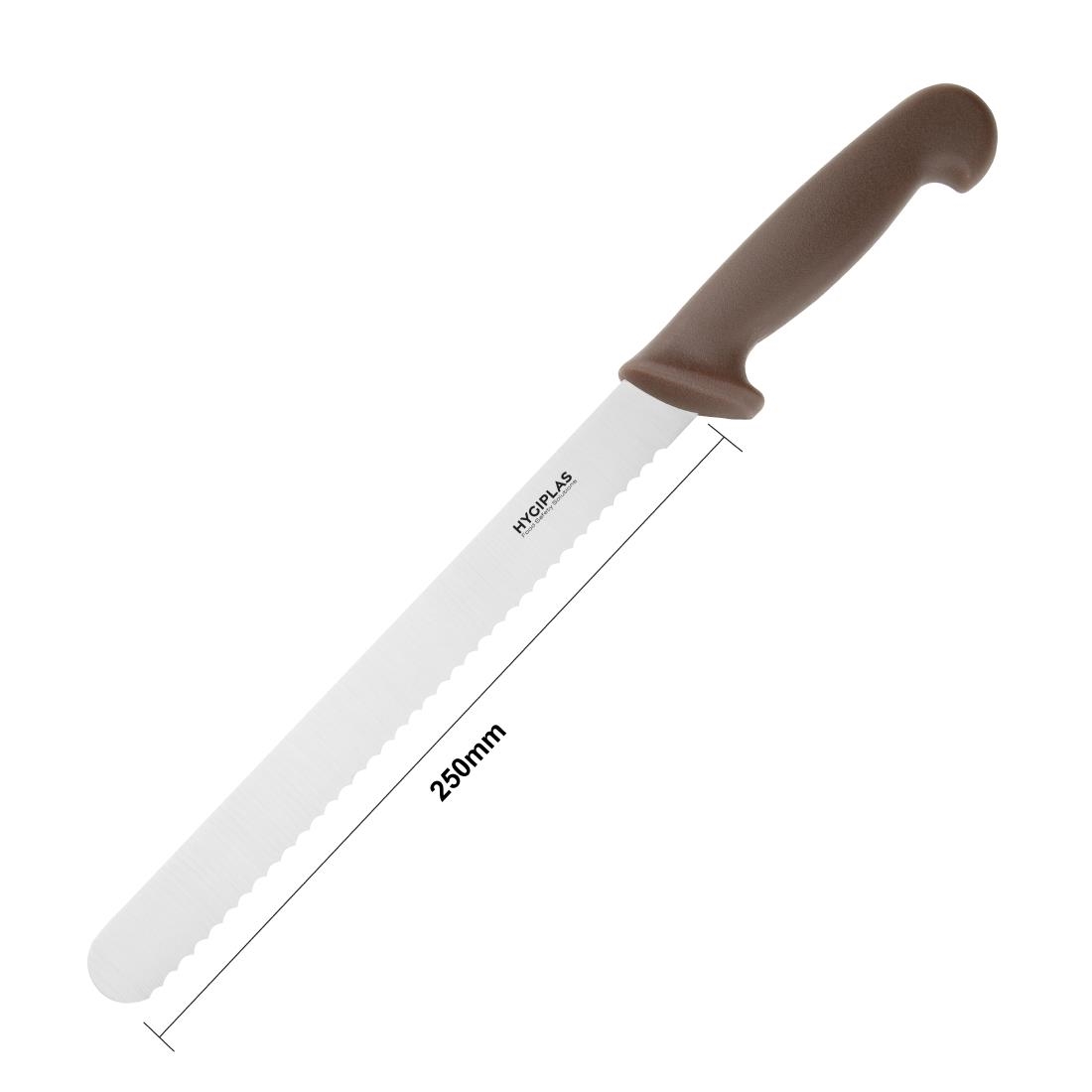 Hygiplas Snijmes Getand Bruin 24.8cm
