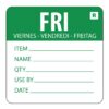 Hygiplas voedseletiketten kleurcode vrijdag (500 stuks)