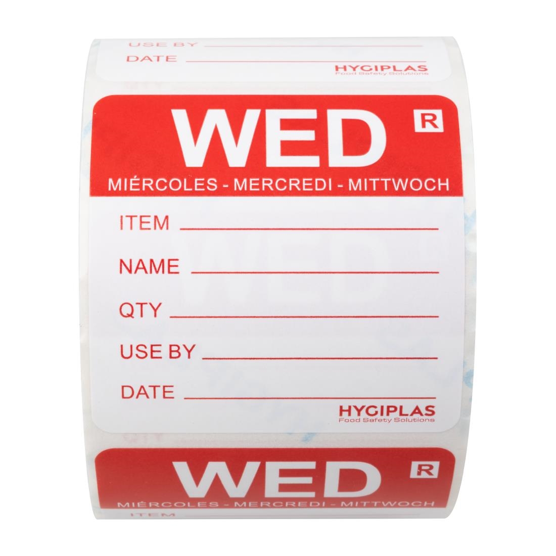 Hygiplas voedseletiketten kleurcode woensdag (500 stuks)